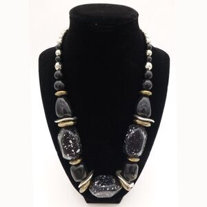New In Package. Necklace and Earring Set: Black Chunky Necklace and Earrings